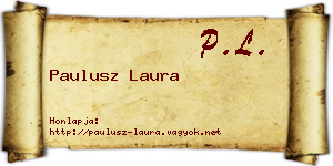 Paulusz Laura névjegykártya